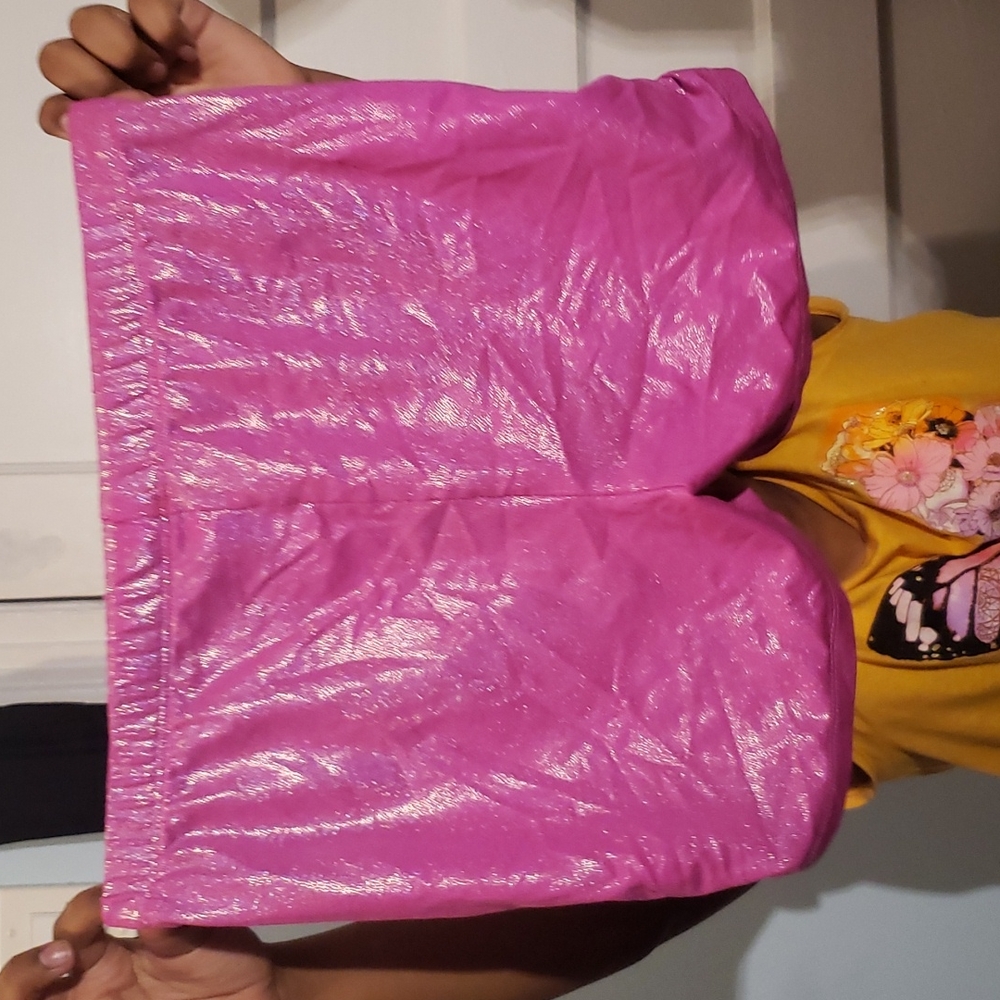 Pink Glitter Gymnastic Shorts